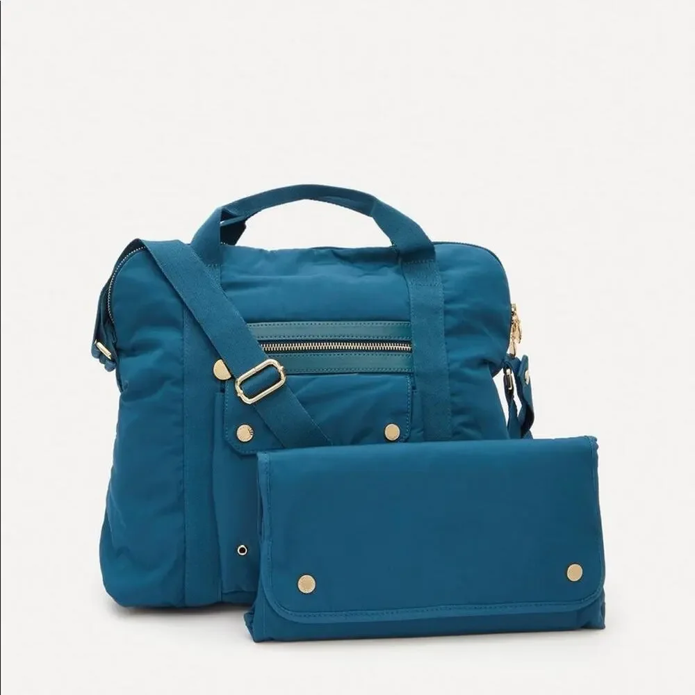 Stella McCartney Blue Baby Diaper Bag with Zip Pocket